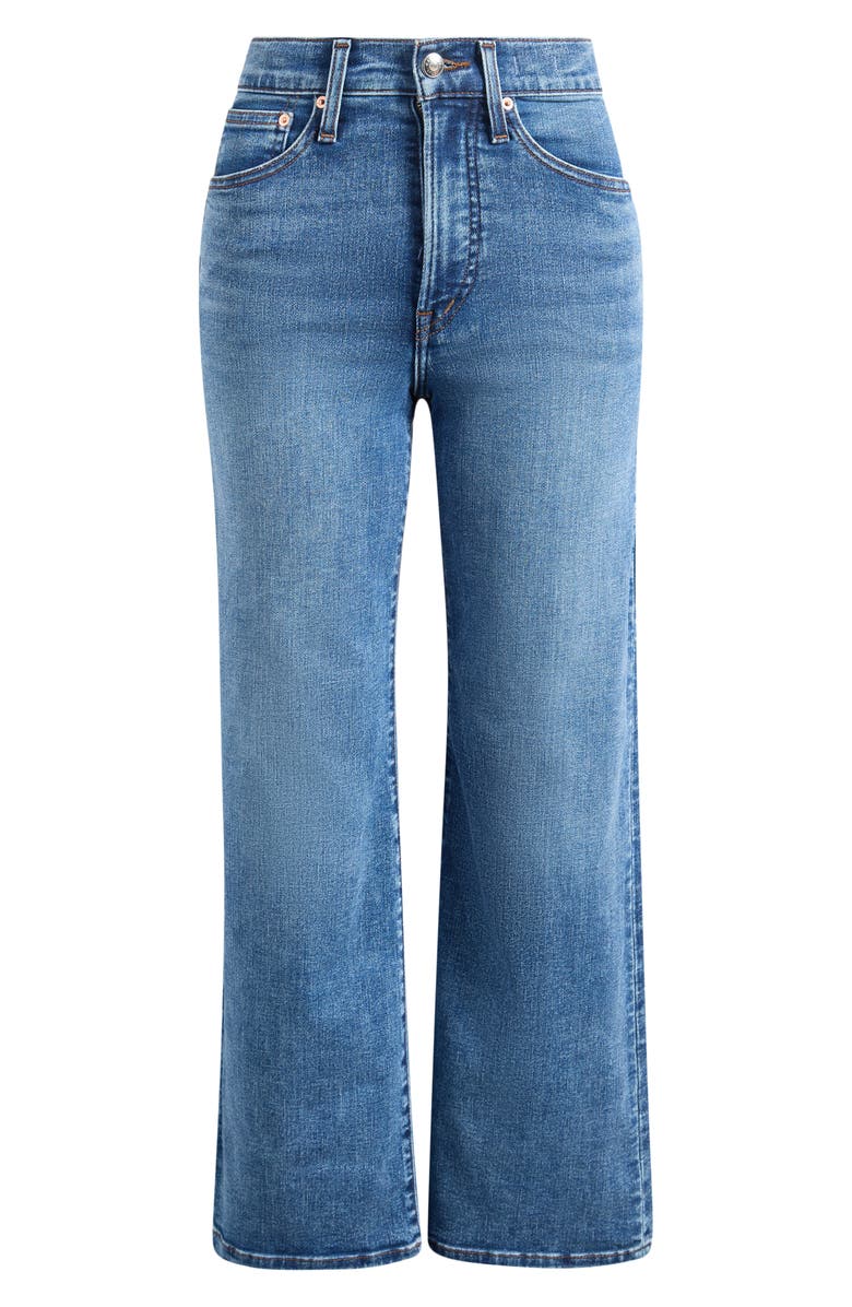 The Wide-Leg Crop Jeans Super Stretch Denim in Oneida Wash