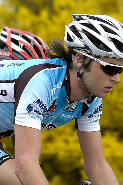 Luke Davison (Jayco/AIS) from New South Wales in action during stage three of the Elgas Tour of the Murray River.
