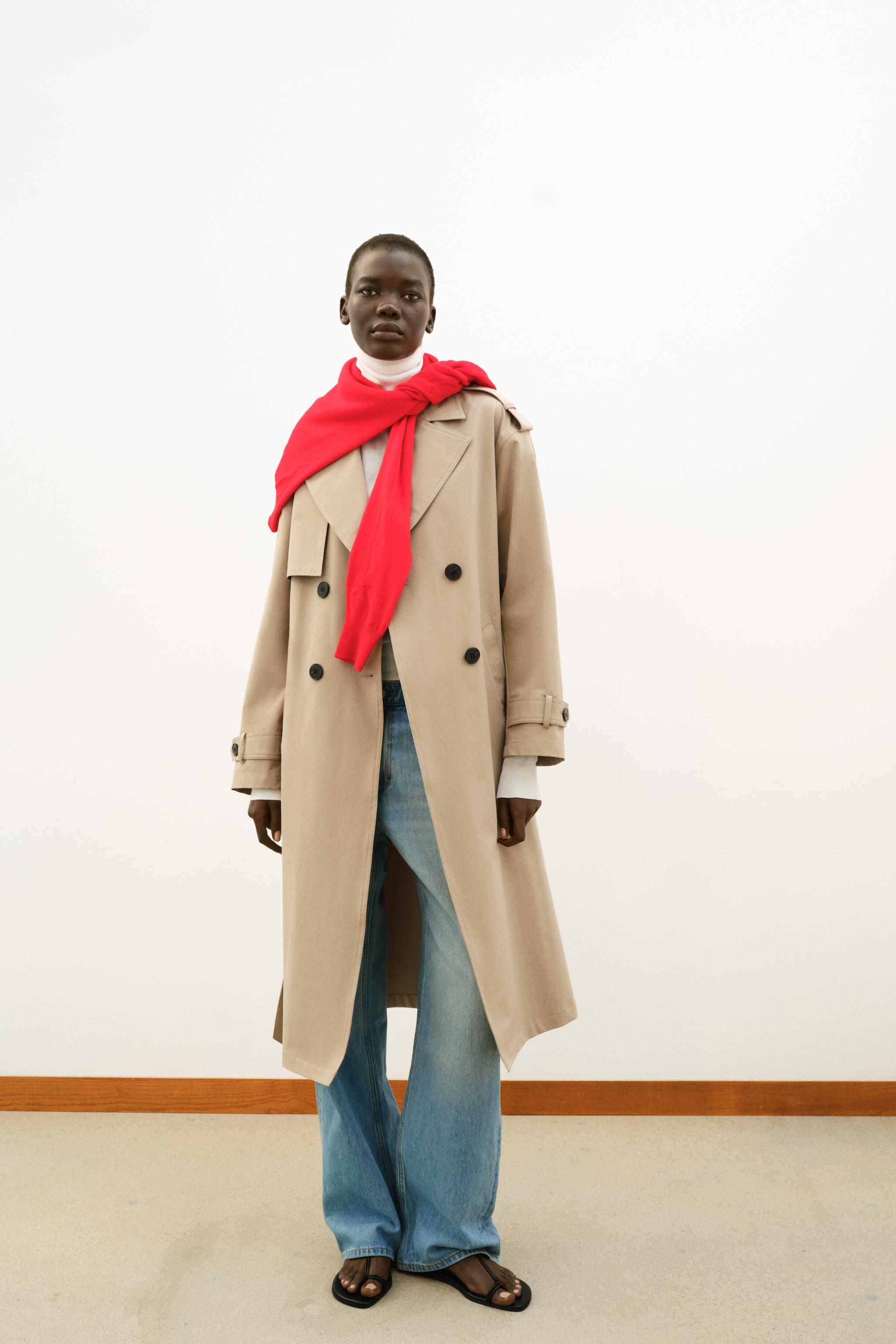 Long Belted Trench Coat