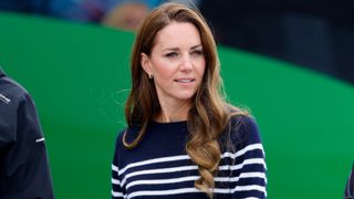 Catherine, Duchess of Cambridge visits the 1851 Trust and the Great Britain SailGP Team on July 31, 2022 in Plymouth