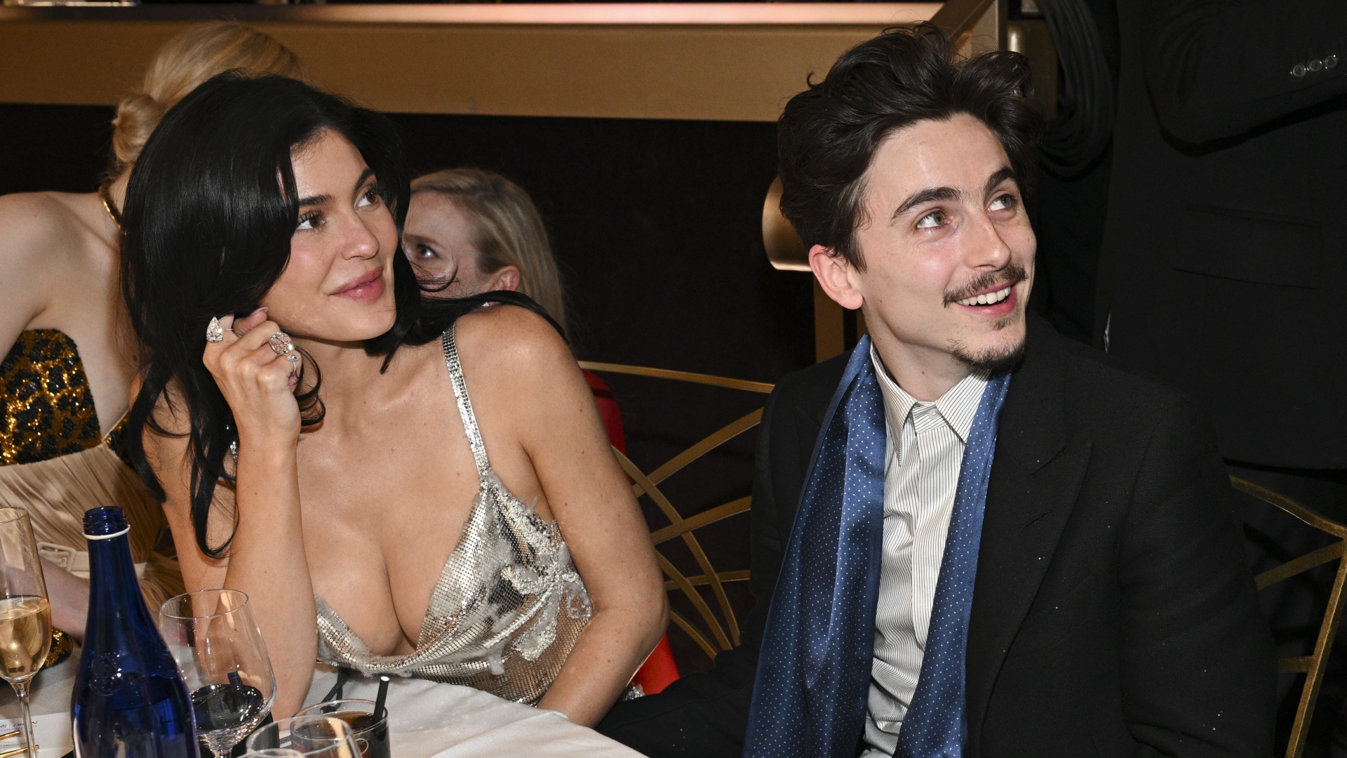 Kylie Jenner and Timothee Chalamet at the Golden Globes in 2025