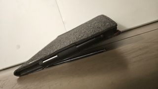 Lenovo ThinkVision M14t Gen 2 portable monitor inside its carrying case, stylus included