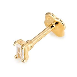 Seol+Gold 9ct Solid Gold Baguette CZ Labret Stud Earring