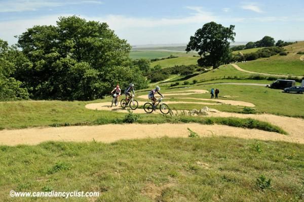 The final switchback climb before dropping into the finish area.