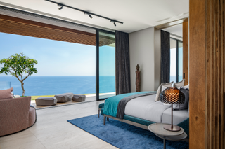 Bedroom with sea view Uluwatu villa in Bali