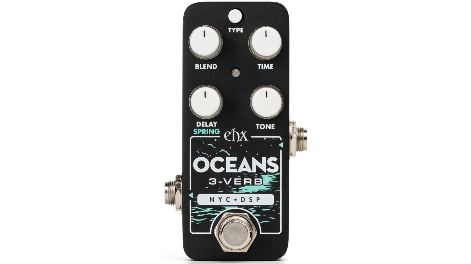 An Electro-Harmonix Pico Oceans 3-verb mini reverb pedal