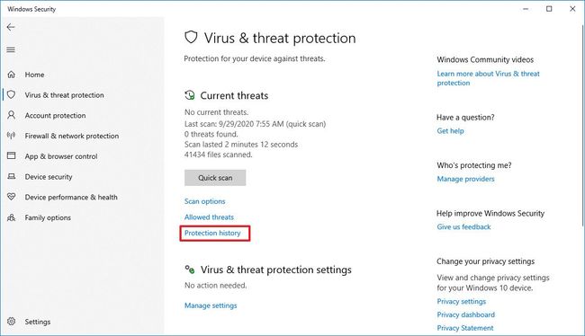 How to view malware history in Microsoft Defender Antivirus on Windows ...