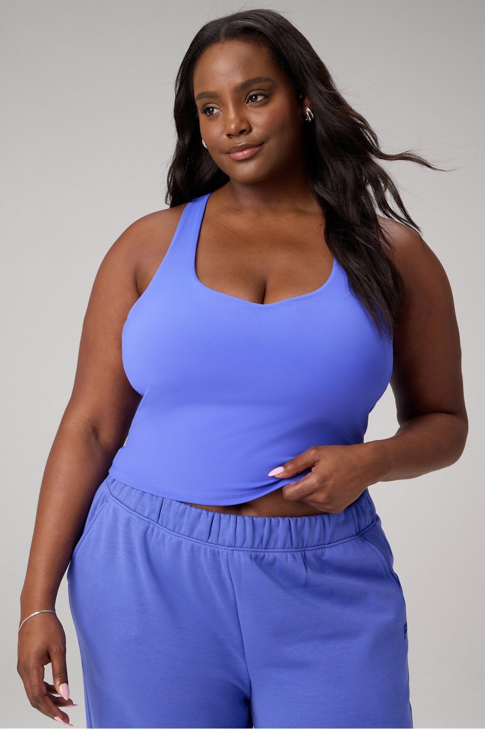 fabletics, Anywhere Pureluxe Cropped Built-In Bra Tank