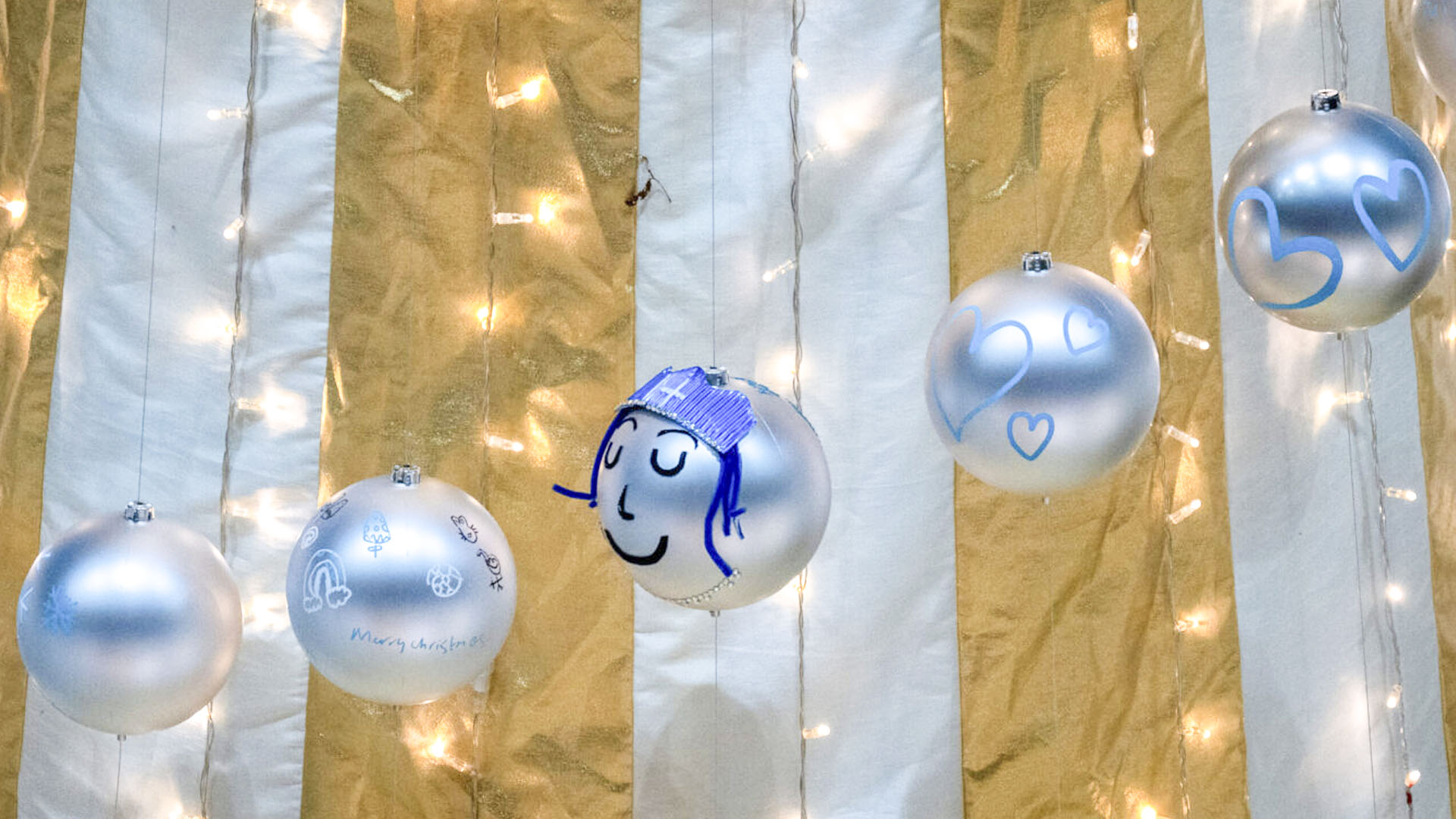 St Pancras International Christmas tree baubles.