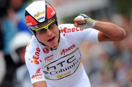 Tony Martin (HTC-Columbia) celebrates victory in the Eneco Tuor