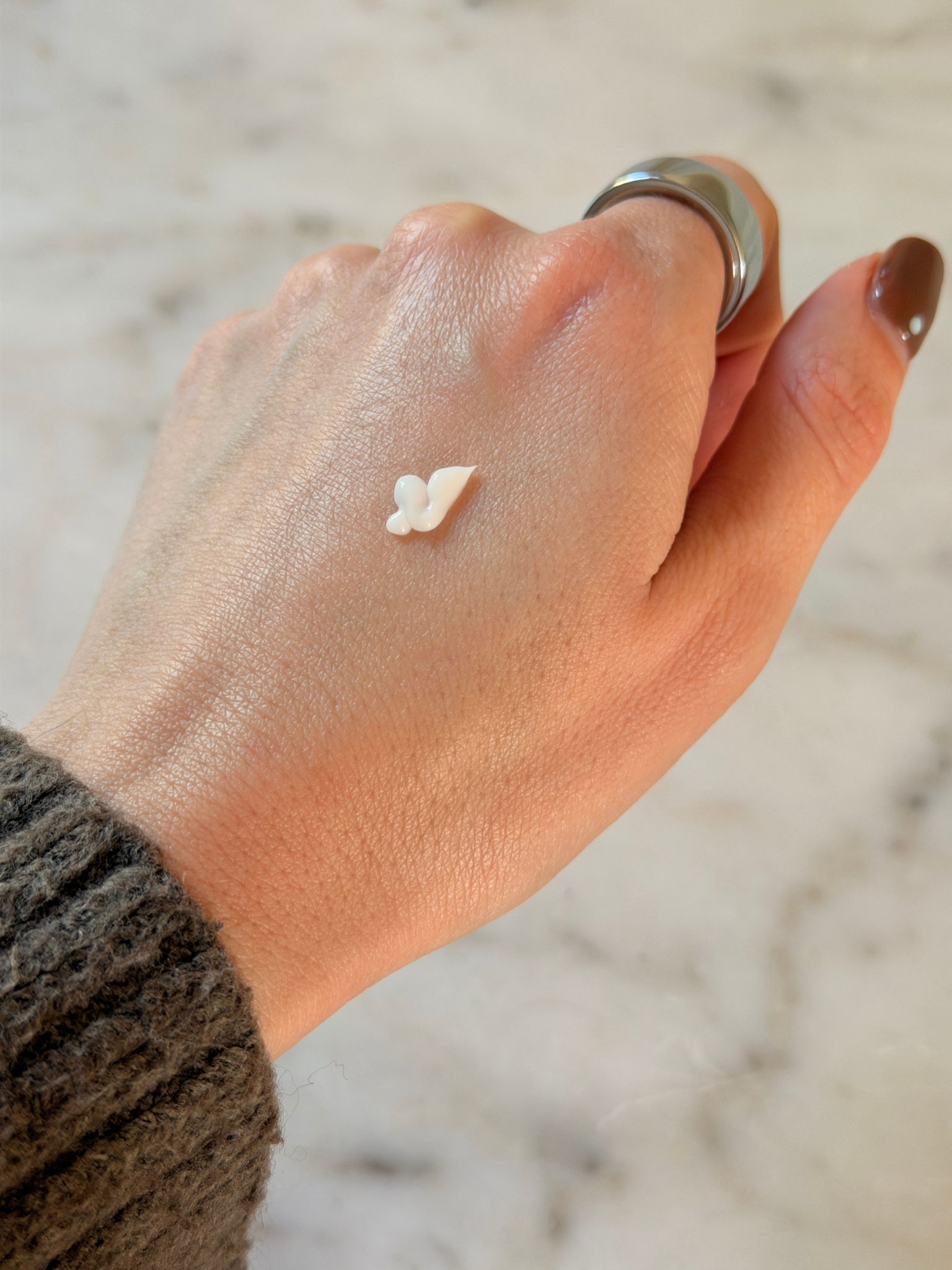A swatch of the Naturium Multi-Peptide Eye Cream