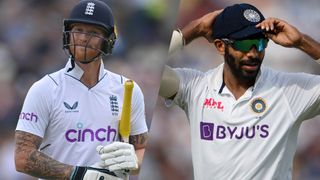 Composite image of Test cricket players Ben Stokes of England and Jasprit Bumrah of India