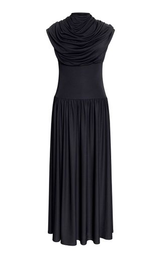 Victoria Draped Jersey Maxi Dress