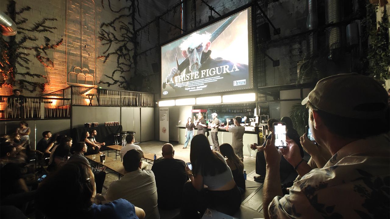Photos of inside a cinema