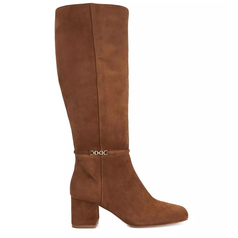 Dune London brown knee high boots