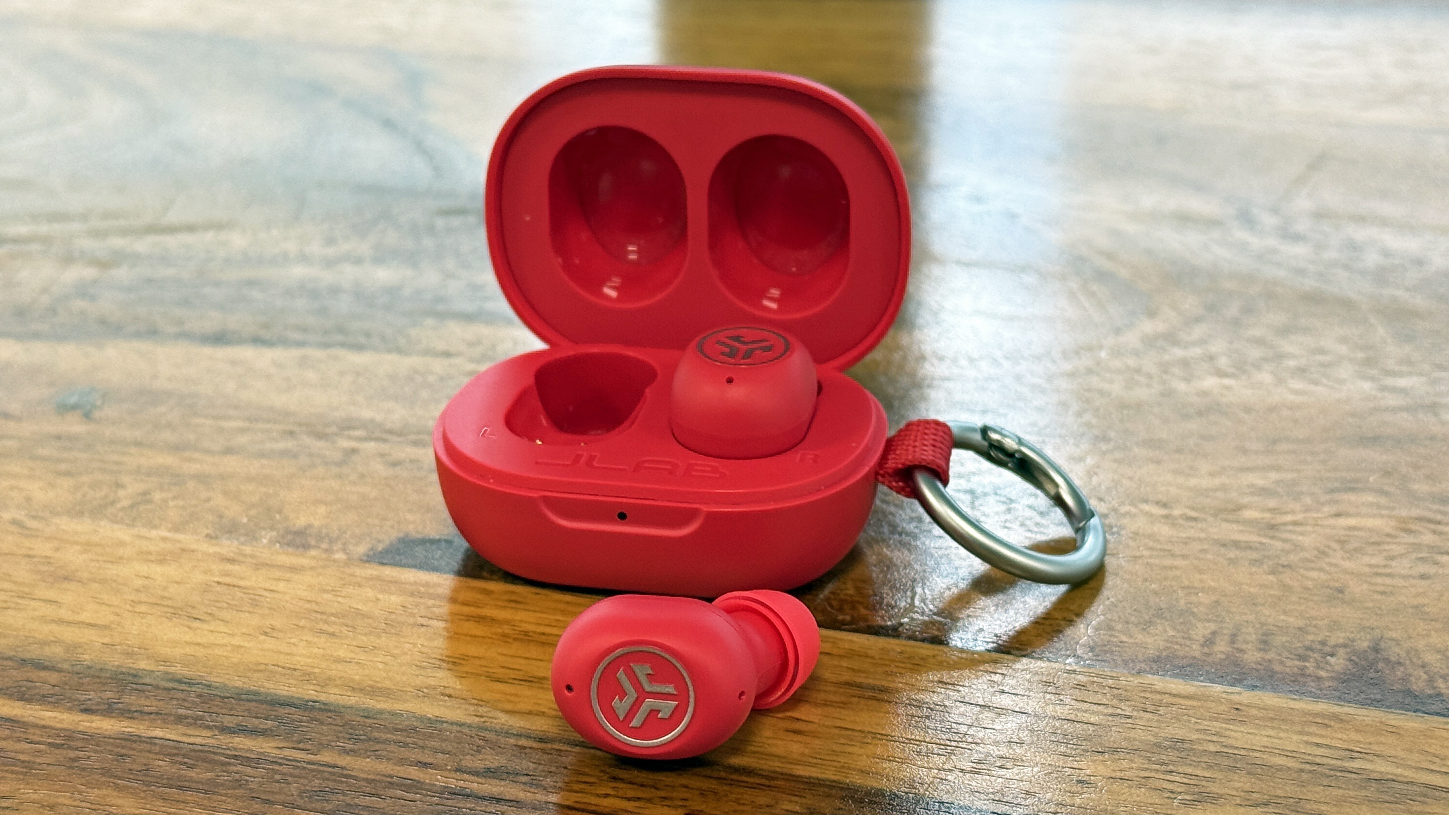 JLab JBuds Mini ANC earbud outside the case