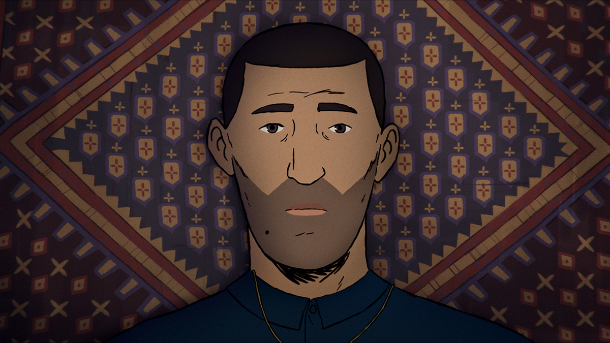 A still from the animated documentary Flee