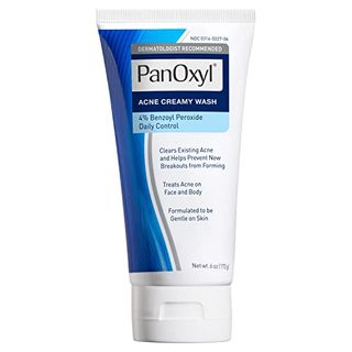 Panoxyl Antimicrobial Hydrating Acne Creamy Wash, 4 percent Benzoyl Peroxide, 6 Ounce