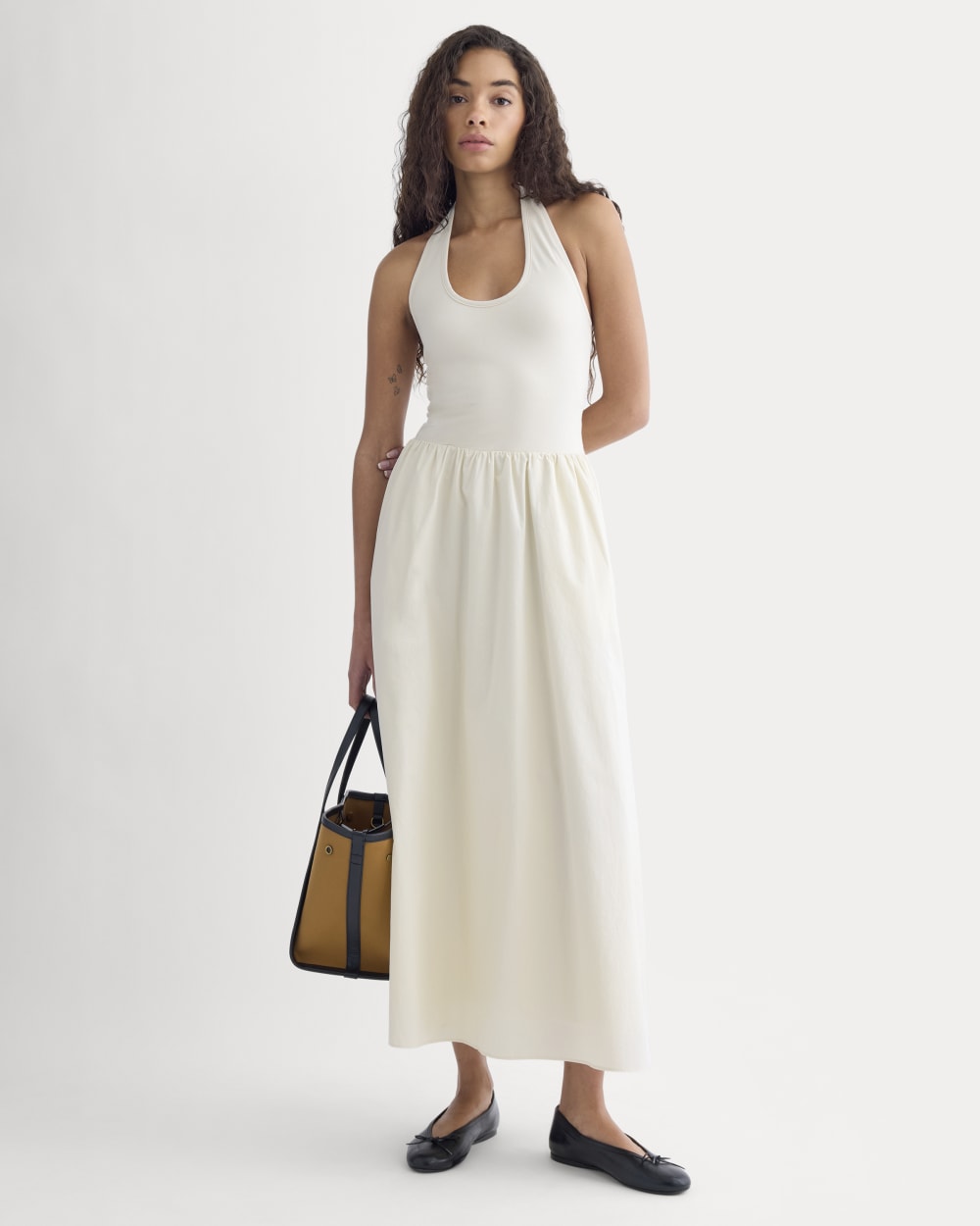 Halter Dress in Ultrasoft Cotton | Birch - Xxs
