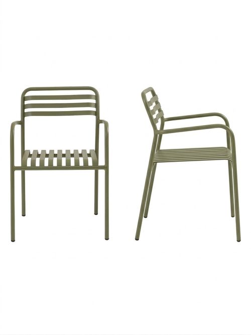 Set of 2 Manni Aluminium Garden Armchairs