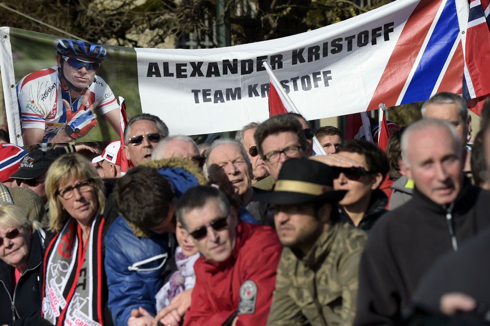 Alexander Kristoff is the big favourite and had plenty of support