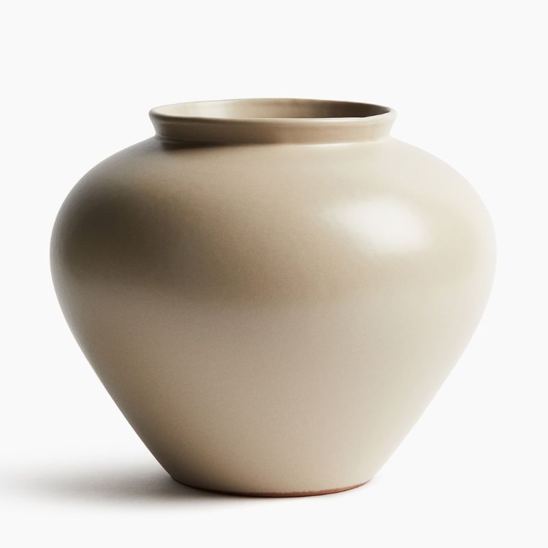 beige vase