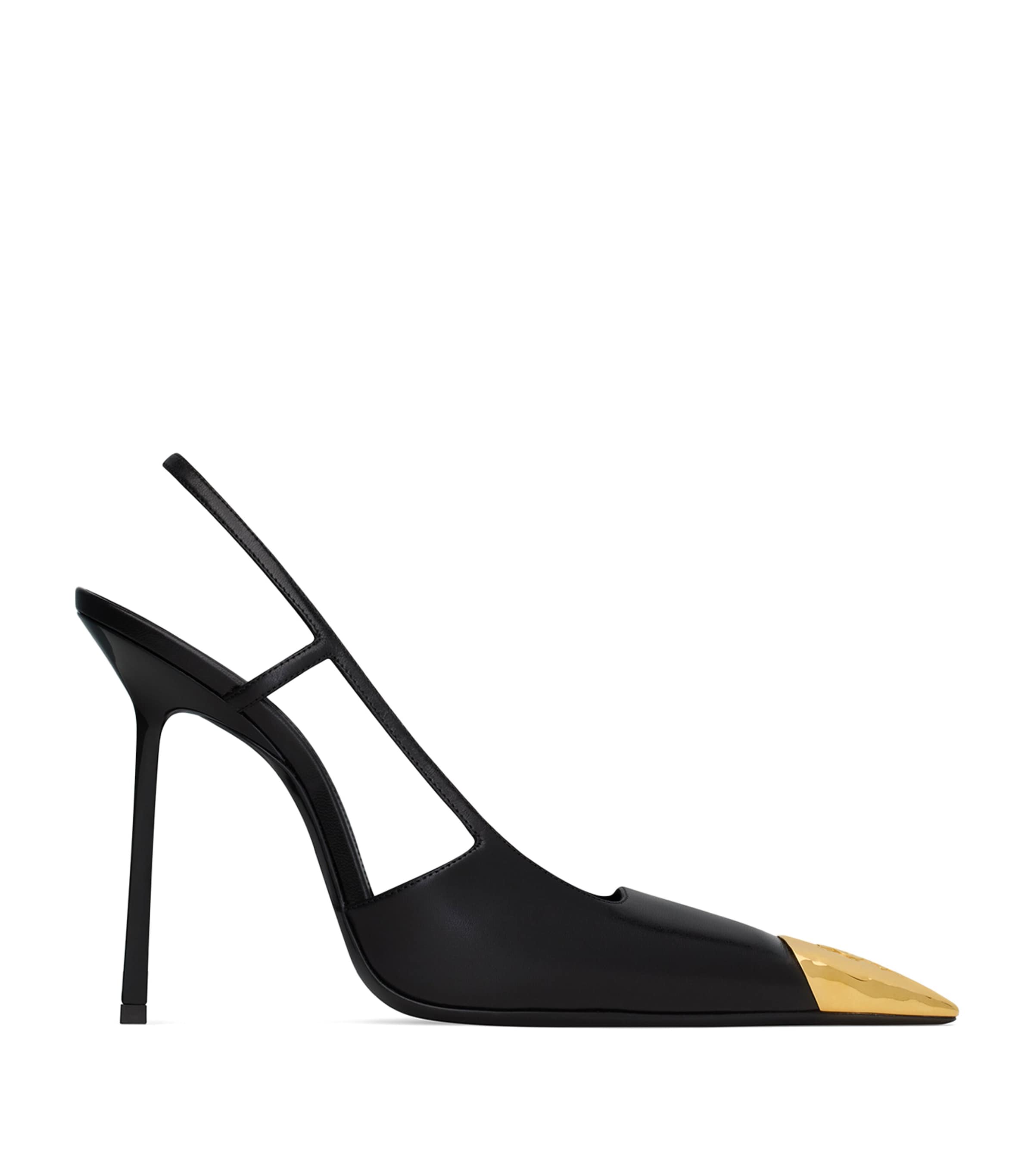 Saint Laurent Leather Jeanne Slingback Pumps 110