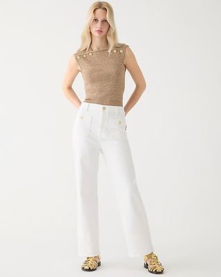 Sailor Slim Wide-Leg Jean in White