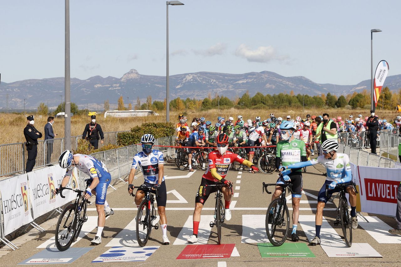Cycling: Vuelta Espa&Atilde;&plusmn;a 2020 / Tour Spain 2020 / 5 Etapa / 5 Stage /
START / SALIDA /
Huesca - Sabi&Atilde;&plusmn;anigo (184,4 km) 24-10-2020/
Cycling: Vuelta Espa&Atilde;&plusmn;a 2020 / Tour Spain 2020 / 5 Etapa / 5 Stage /
&Acirc;&copy;PHOTOGOMEZSPORT2020