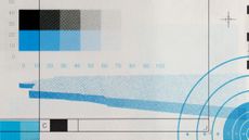 Illustrative collage of an iceberg and blue-tinted print ephemera