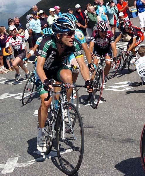 Levi Leipheimer (Discovery Channel) with another strong showing in the mountains, but held back by team tactics.