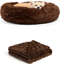 Best Friends by Sheri Bundle Set The Original Calming Lux Donut Cuddler Cat and Dog Bed + Pet Throw Blanket RRP: $34.99 | Now: $29.99 | Save: $5.00