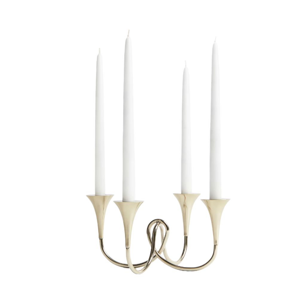 Gold twist candle holder