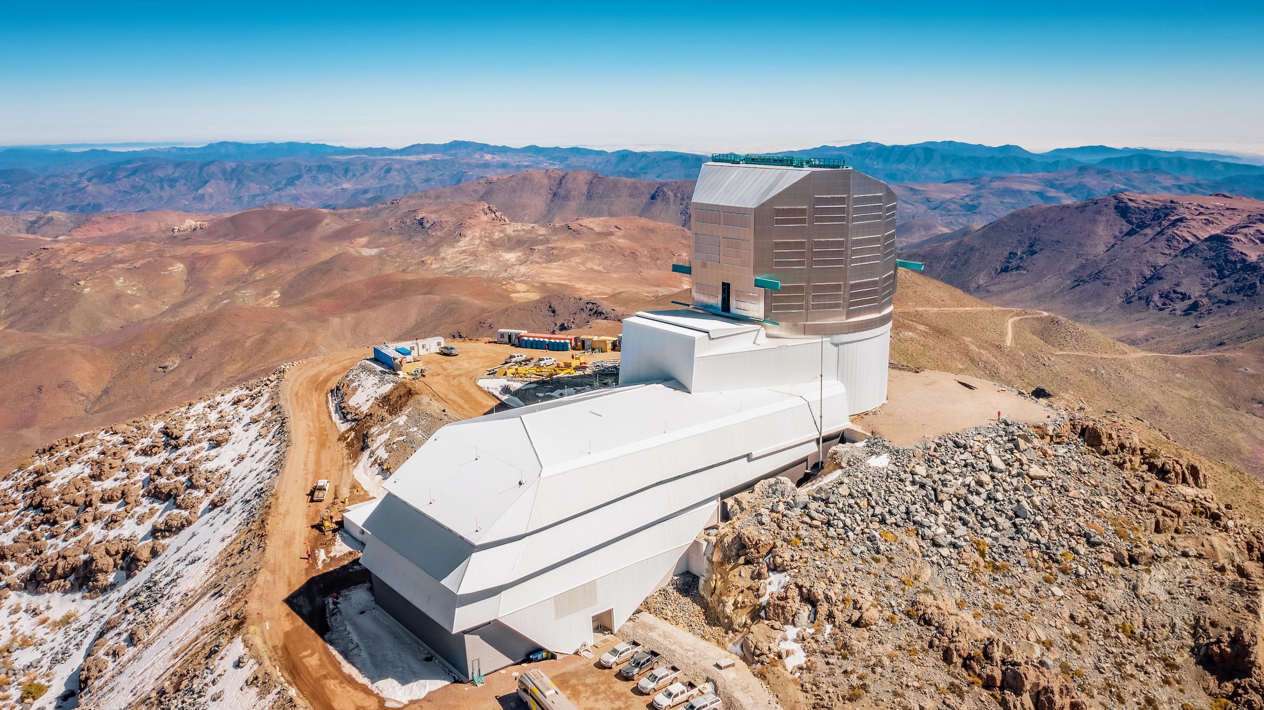 The NSF-DOE Vera C. Rubin Observatory, located on a mountaintop in Chile, seen in August 2024. Rubin will revolutionize the way we explore the cosmos. Using the largest camera ever built, Rubin will repeatedly scan the sky for 10 years and create an ultra-wide, ultra-high-definition, time-lapse record of our universe.