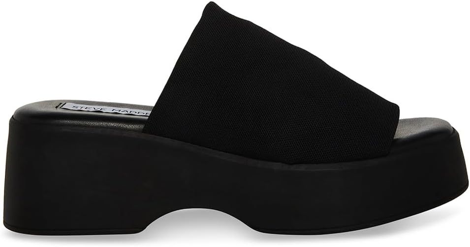 Steve Madden, Steve Madden Women's Slinky30 Wedge Sandal, Black, 9