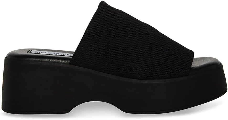 Steve Madden, Steve Madden Women's Slinky30 Wedge Sandal, Black, 9