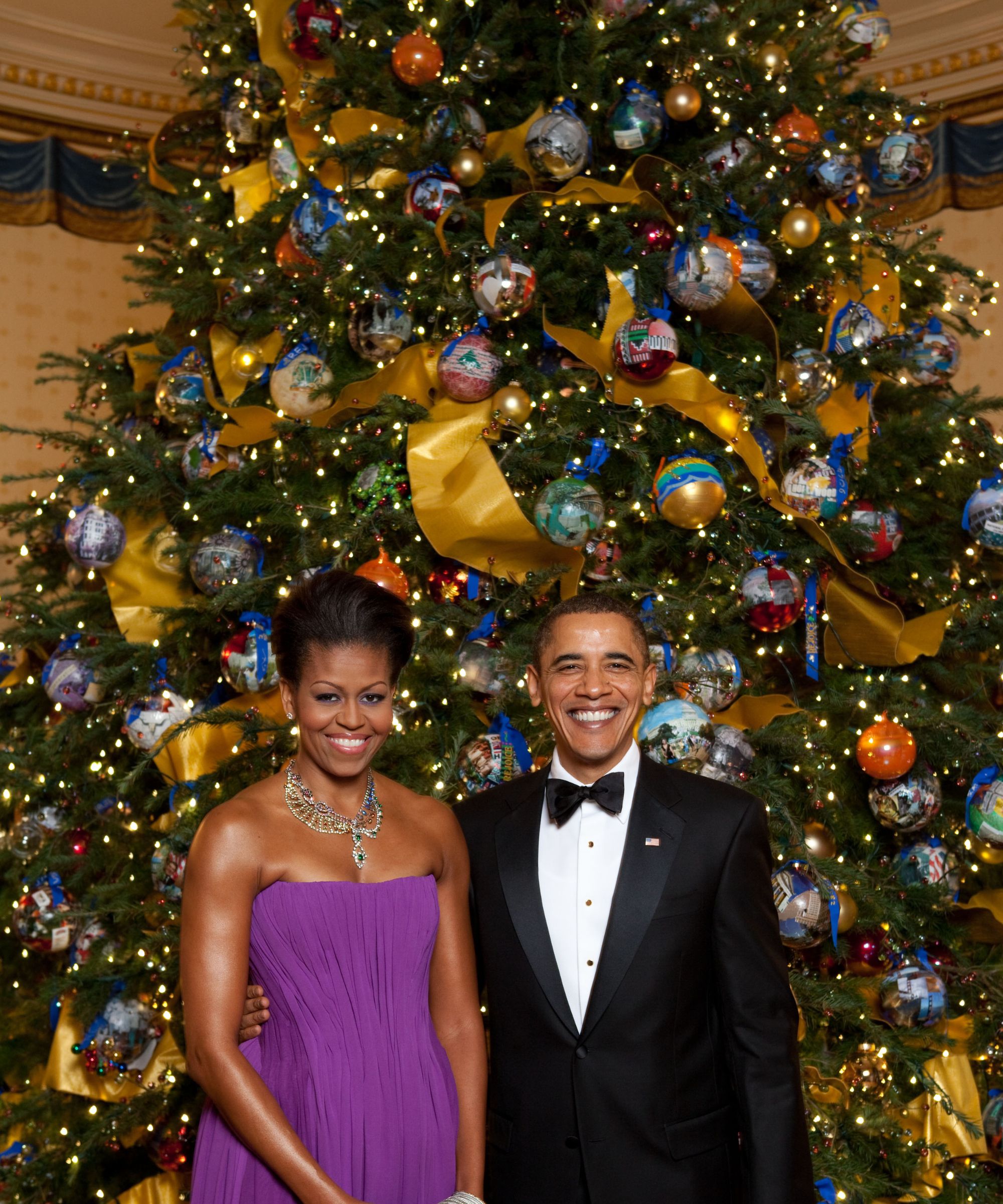obama christmas tree