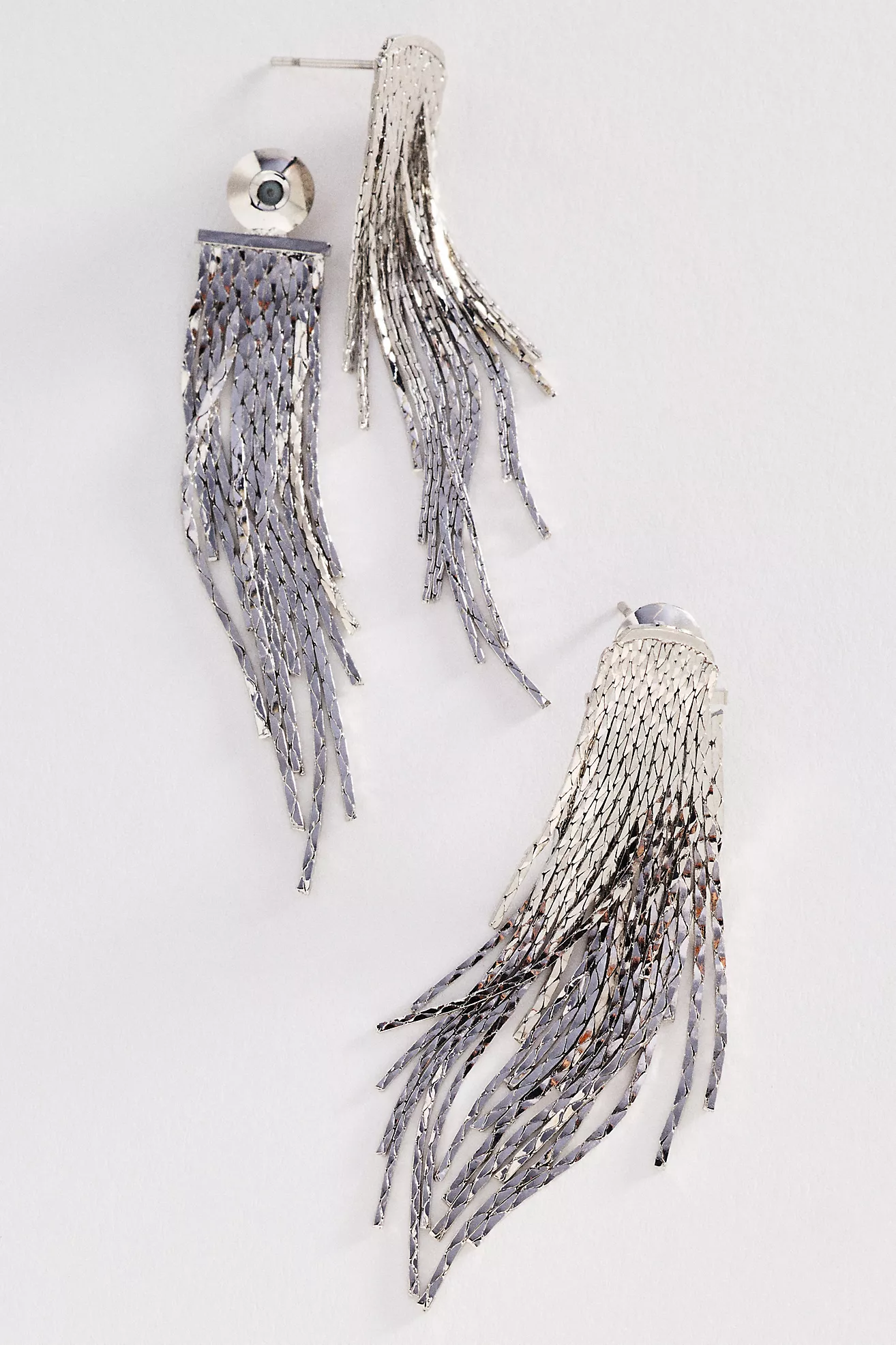 Metal Fringe Drop Earrings