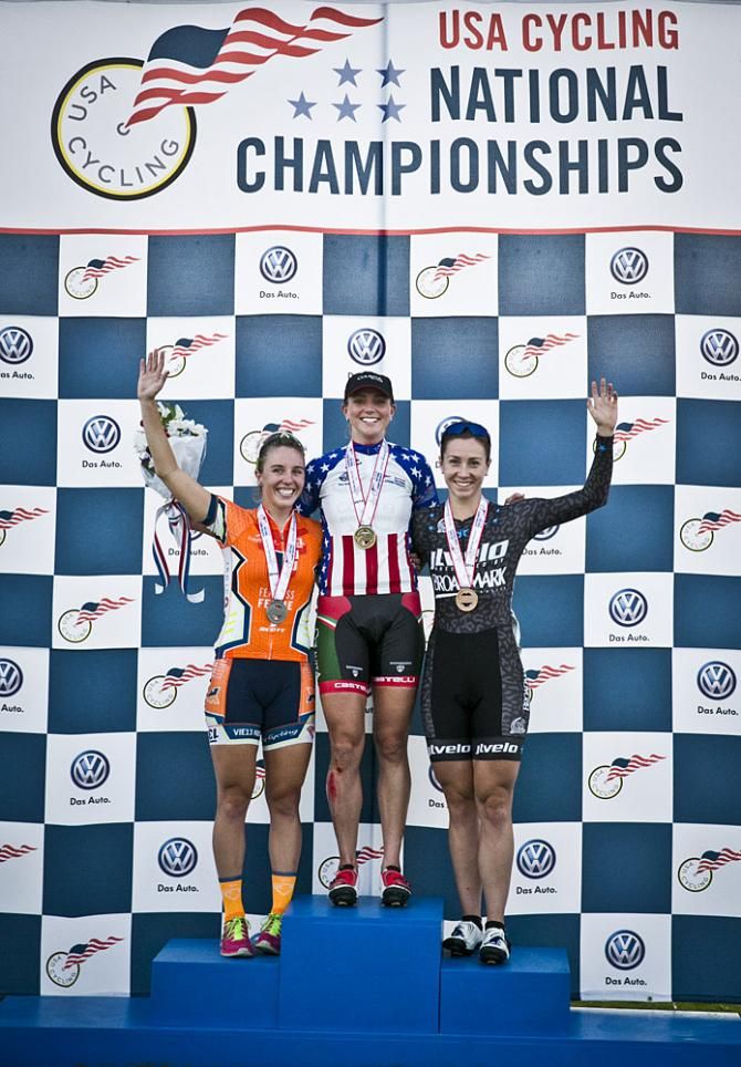 Women's Miss and Out top 3 - 1st place Erica Allar (Colavita Racing Inc.), 2nd place Colleen Hayduk (Fearless Femme p/b Pure Energy Cycling-Vie 13), 3rd Place Tela Crane (Lake Washington Velo)