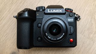 Panasonic Lumix GH7 with a 15mm f/1.7 lens attached