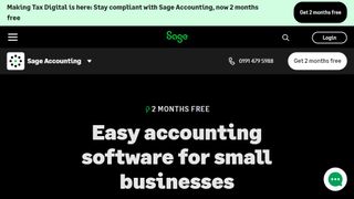 Sage Accounting website screenshot