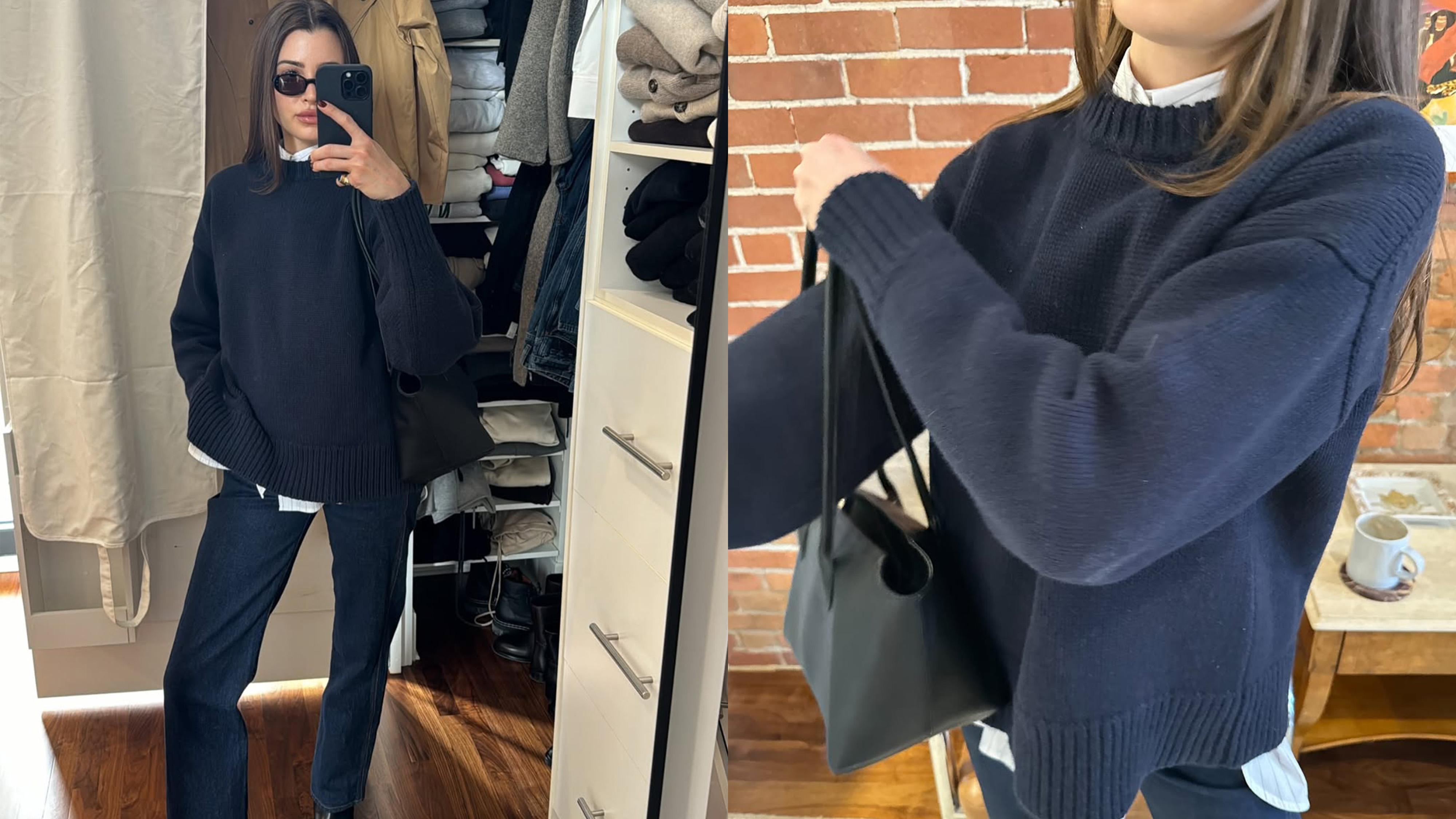 Anna Porte wearing elevated basics.
