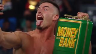 Theory with the MITB briefcase in WWE