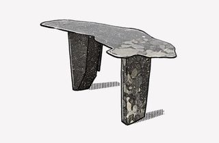 This desk by Vincenzo De Cotiis is made of black recycled fibreglass