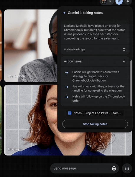 Google pops Gemini into Meet to 'take notes' for recaps and summaries