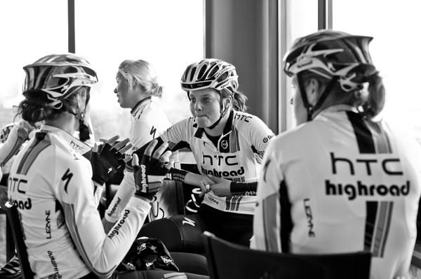 Coffee time for the HTC women's team
