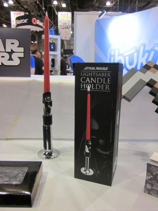 Think Geek also introduced this new Star Wars lightsaber candlestick at Toy Fair 2012.