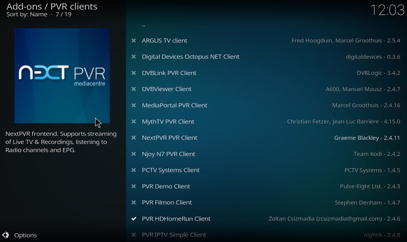 Kodi Live TV
