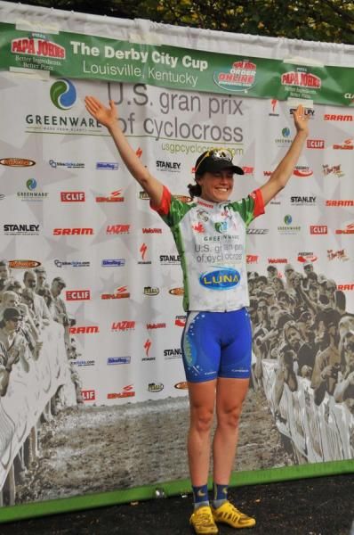 The series leader, Georgia Gould, after another stunning win.