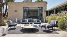 modern furniture on patio